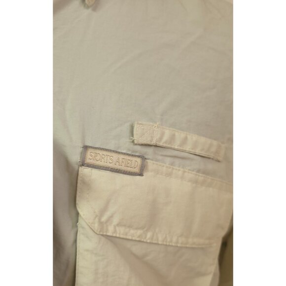 Sports Afield Mens Medium Grey Roll Tab Long Sleeve Button Hike Fish Shirt NWT - Picture 7 of 13